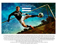 Page for website order area of sports