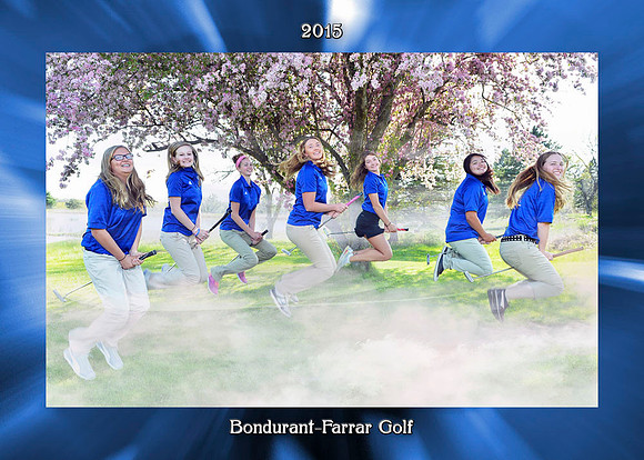 Girls Golf team flying